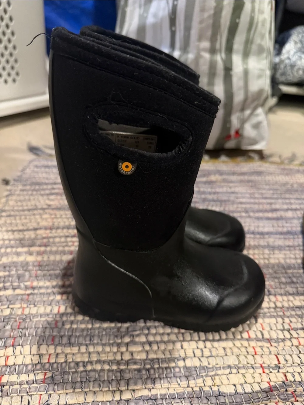 Kids Black Waterproof Boots - Durable Comfort